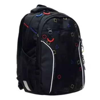 Рюкзак школьный эргономичная спинка, 40 х 27 х 16 см, отделение для ноутбука, "Игрок", чёрный/цветной