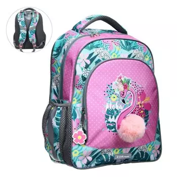 Рюкзак школьный Erich Krause ErgoLine 15L, 39 х 28 х 14 см, эргономичная спинка, Rose Flamingo 51603