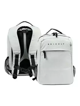 Рюкзак школьный, эргономичная спинка, Grizzly 556, 392619, отделение для ноутбука, серый