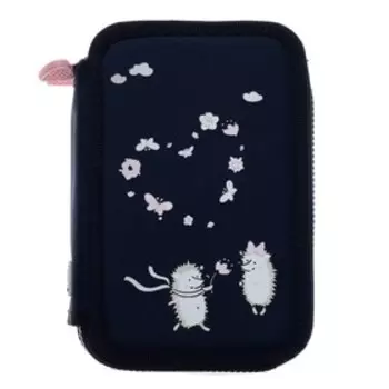 Рюкзак школьный Bruno Visconti "Крольчата Милашки", 40 х 30 х 19 см, эргономичная спинка, пенал в подарок, синий