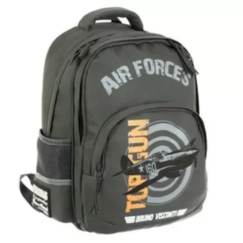 Рюкзак школьный Bruno Visconti "Милитари Top Gun", 40 х 30 х 19 см, эргономичная спинка, пенал в подарок