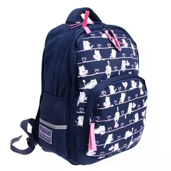 Рюкзак школьный Bruno Visconti "SWEET ANIMALS", 40 х 30 х 19 см, эргономичная спинка, пенал в подарок