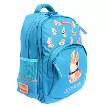 Рюкзак школьный Bruno Visconti "Забавный корги", 40 х 30 х 16 см, эргономичная спинка, пенал в подарок