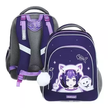 Рюкзак школьный Erich Krause ErgoLine 15L, 39 х 28 х 14 см, эргономичная спинка, Space Anime 59872