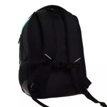 Рюкзак школьный 42 х 30 х 20 см, эргономичная спинка, Hatber Sreet, Hype Mint, чёрный/синий NRk_75072