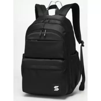 Рюкзак школьный, отдел на молнии, цвет черный 32х15,5х46см