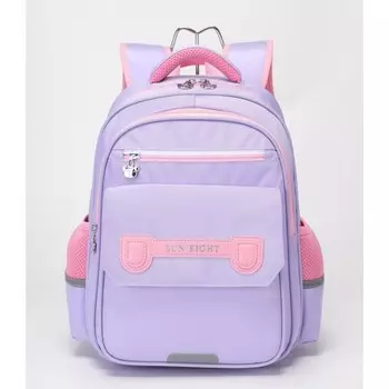 Рюкзак школьный, отдел на молнии, цвет фиолетовый/розовый 28,5х13,5х38,5см