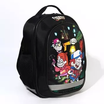 Рюкзак школьный с эргономической спинкой, 37х26х15 см, Гравити Фолз