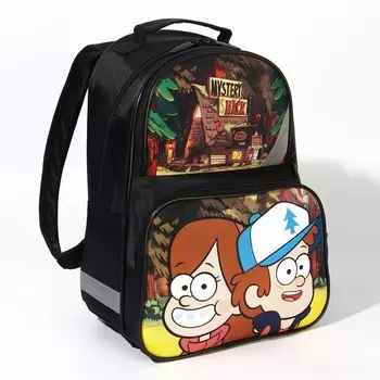 Рюкзак школьный с эргономической спинкой, 37х26х15 см, Гравити Фолз