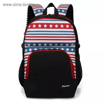 Рюкзак школьный Sun eight SE-APS-5002 черный/белый/красный/синий, 13"