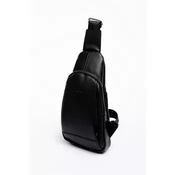 Рюкзак-слинг, отдел на молнии, цвет черный 16х7х25см