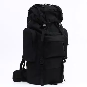 Рюкзак тактический туристический Adventure, 70 л, с карманами, однотонный, чёрный