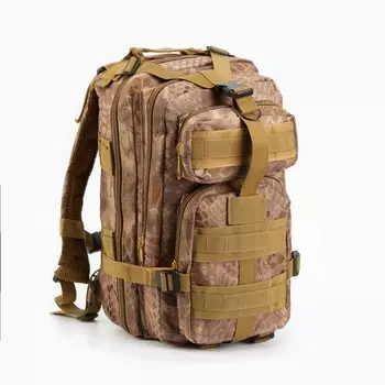 Рюкзак тактический туристический Storm tactic, 26 л, с карманами, расцветка Ящерица, бежевый