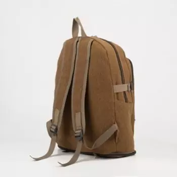 Рюкзак туристический, 25 л, 2 наружных кармана, цвет коричневый