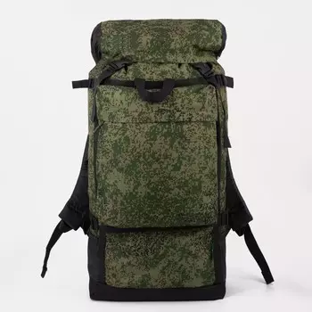 Рюкзак туристический, 40 л, отдел на шнурке, 3 наружных кармана, цвет зелёный