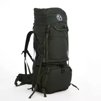 Рюкзак туристический, Taif, 120 л, отдел на шнурке, 2 наружных кармана, цвет хаки