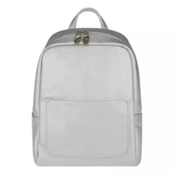 Рюкзак женский, иск.кожа, молния, цвет серебро 210x250x100