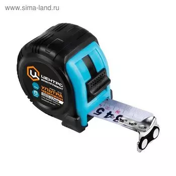 Рулетка Центроинструмент "УЛЬТРА-ЧЕМПИОН", каучук с фиксатором, 10МХ32ММ, магнитная