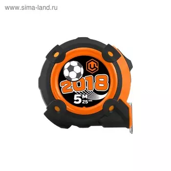 Рулетка "ЦИТ" 2018-5, 25 мм х 5 м, фиксатор, резиновое покрытие