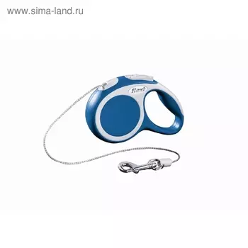Рулетка Flexi VARIO XS (до 8 кг) 3 м трос, синяя