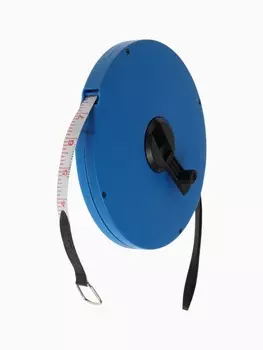 Рулетка геодезическая ЛОМ, ПВХ лента, 50 м 12.5 мм