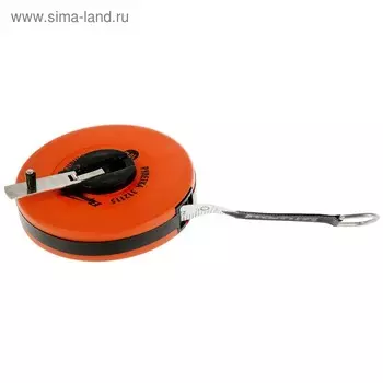 Рулетка геодезическая SPARTA, 10 м х 12,5 мм, лента ПВХ, закрытый круглый корпус
