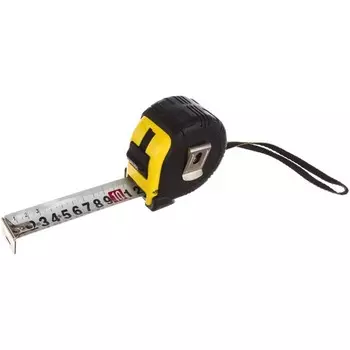 Рулетка ЭНКОР 14208, обрезиненный корпус, стальная лента, 7.5 м х 32 мм