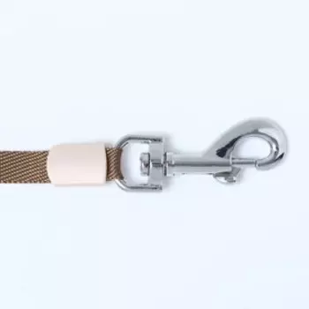 Рулетка с системой эффективного скручивания поводка, 3 м, до 15 кг, бежево-коричневая