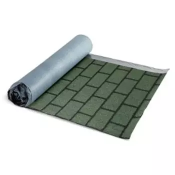 Рулонная черепица Технониколь кирпичная кладка зеленый 8 м2