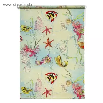 Рулонная штора «Аквариум», 140 х 175 см