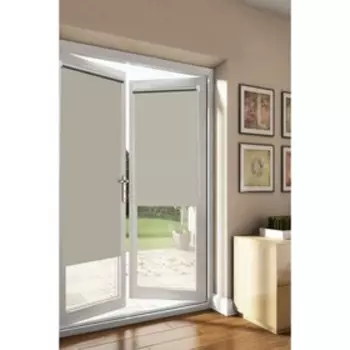 Рулонная штора Blackout на балконную дверь, отражающий, 52х215 см, цвет бежевый