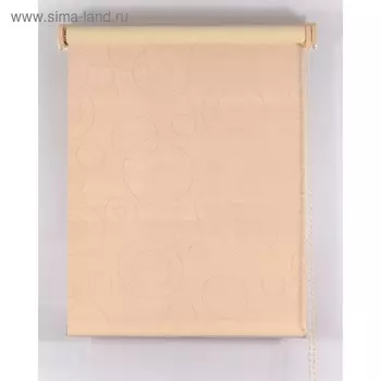 Рулонная штора Blackout, размер 160х160 см, имитация замши, цвет персик
