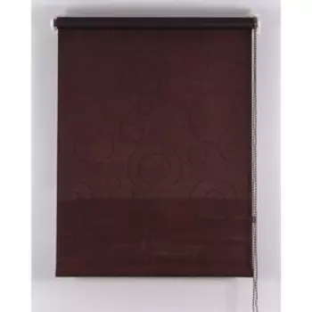 Рулонная штора Blackout, размер 160х160 см, имитация замши, цвет шоколадный