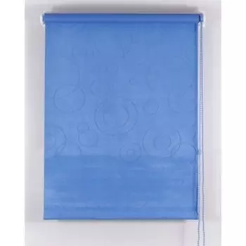 Рулонная штора Blackout, размер 200х160 см, имитация замши, цвет синий