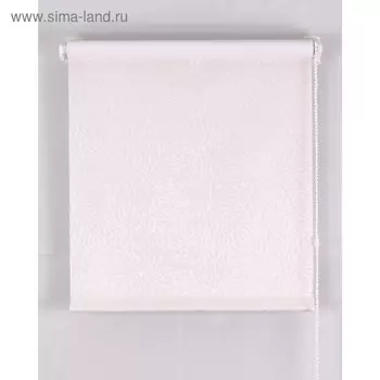 Рулонная штора Blackout, размер 60х160 см, имитация жаккарда «подсолнух», цвет белый