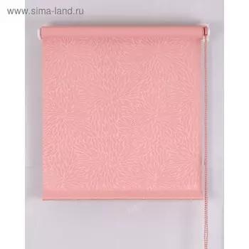 Рулонная штора Blackout, размер 80х160 см, имитация жаккарда «подсолнух», цвет розовый