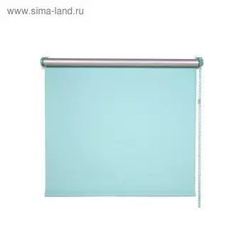 Рулонная штора, «Блэкаут», 50 х 160 см, цвет светло-зелёный