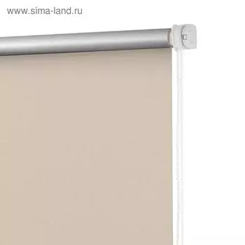 Рулонная штора блэкаут «Слоновая кость», 90x160 см, цвет бежевый