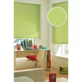 Рулонная штора, цвет салатовый, 120х170 см