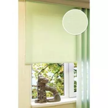 Рулонная штора, цвет светло-зелёный, 120х170 см