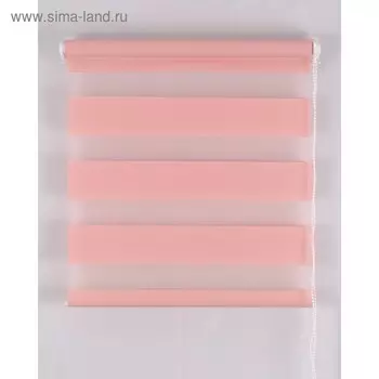 Рулонная штора «День и Ночь», размер 180х160 см, цвет розовый