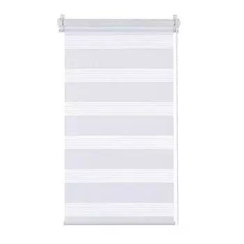 Рулонная штора день/ночь «Бейс», 120х160 см, цвет белый