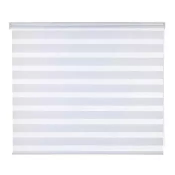 Рулонная штора день/ночь «Бейс», 140х180 см, цвет белый