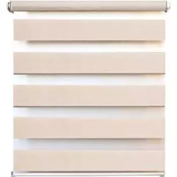 Рулонная штора день/ночь «Канзас», 52 х 160 см, цвет светло-бежевый