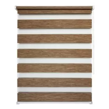 Рулонная штора день-ночь «Канзас», 85х160 см, цвет коричневый