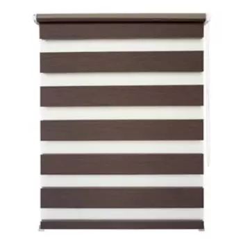 Рулонная штора день-ночь «Канзас», 85х160 см, цвет шоколад