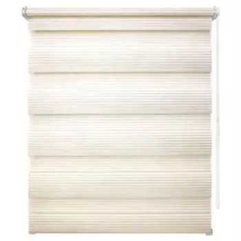 Рулонная штора день-ночь «Люрекс», 100х160 см, цвет кремовый