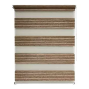 Рулонная штора день-ночь «Манчестер», 60х160 см, цвет коричневый