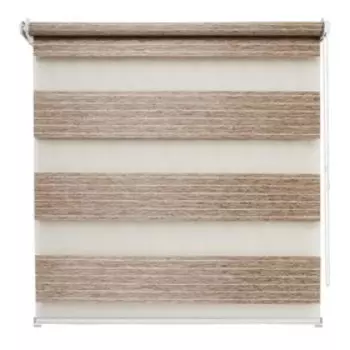 Рулонная штора день-ночь «Манчестер», 80х160 см, цвет льняной