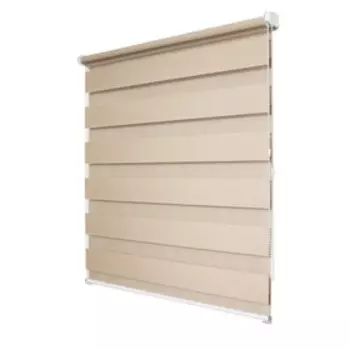 Рулонная штора день-ночь «Сальса», 100х160 см, цвет бежевый